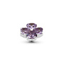 Melano Twisted meddy Heart Clover Lavender Zilverkleurig