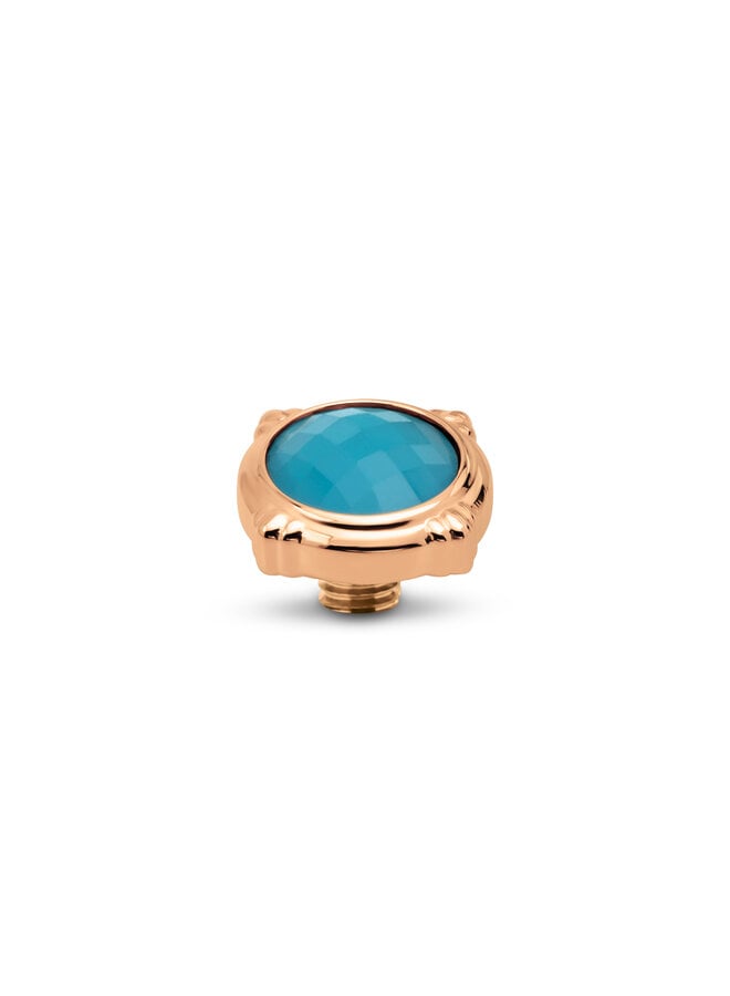 Melano Vivid meddy Vintage Button Blue Turq Rosékleurig