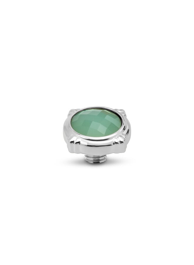 Melano Vivid meddy Vintage Button Jelly Mint Zilverkleurig