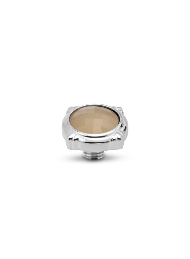 Melano Vivid meddy Vintage Button Latte Zilverkleurig