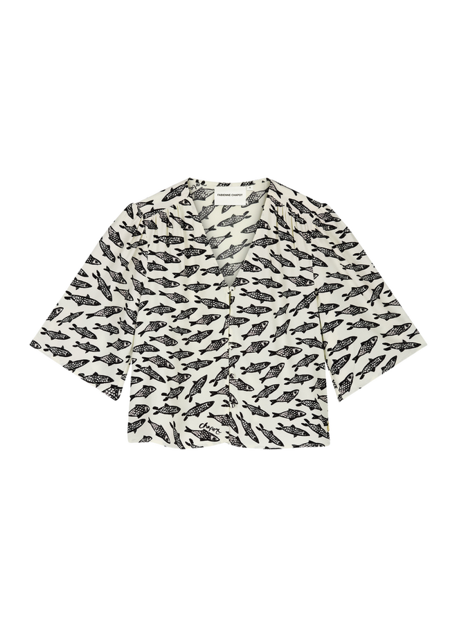 Blouse Starlet Cosy White/Black