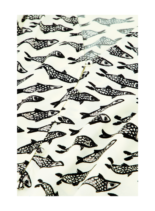 Blouse Starlet Cosy White/Black