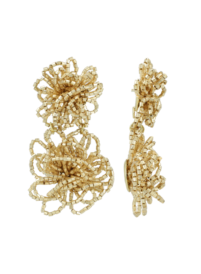 LOTT. oorbellen Maerle Double Goud Verguld