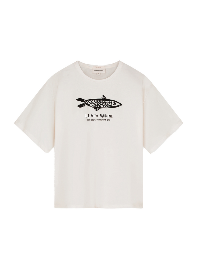 T-shirt Fay Cosy White/Black