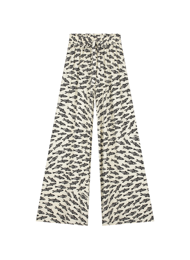 Broek Palapa Cosy White/Black