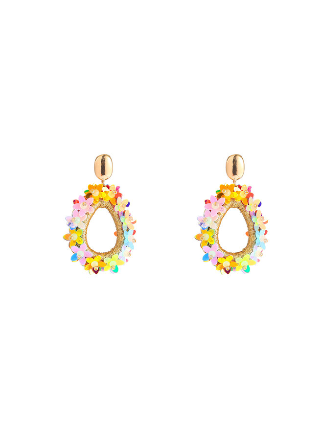 Day & Eve oorbellen E60095-6 Multi/Goudkleurig