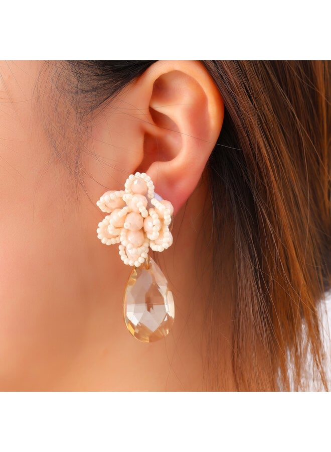 Day & Eve oorbellen E55222-5 Lichtroze/Goudkleurig