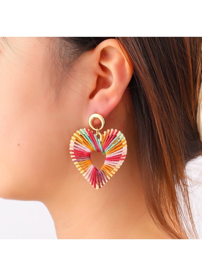 Day & Eve oorbellen E60099-3 Multi/Goudkleurig