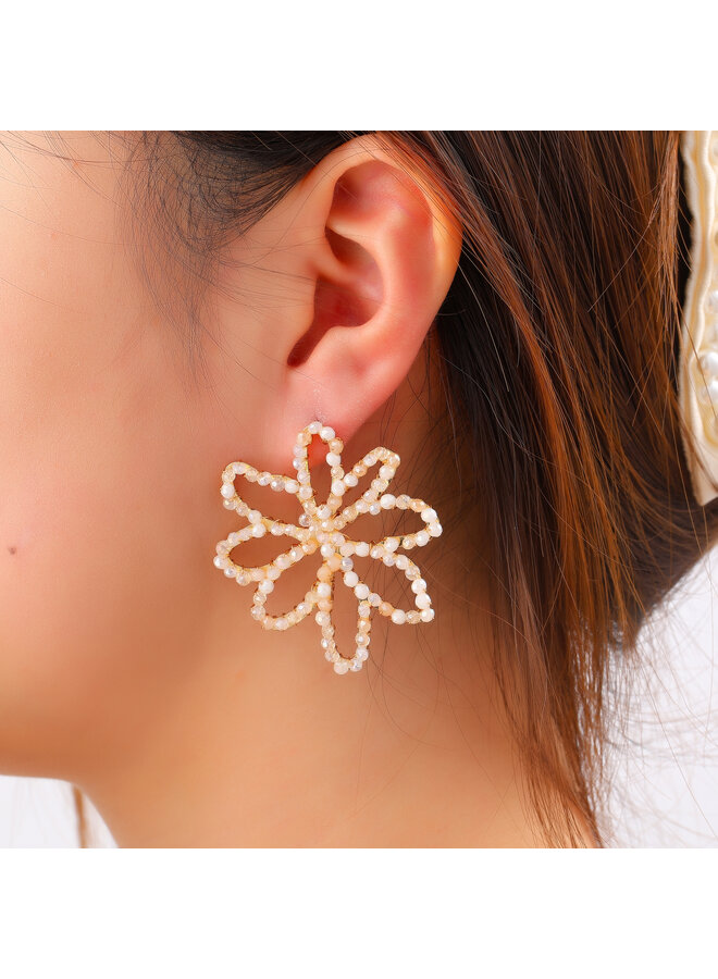 Day & Eve oorbellen E60071-1 Nude/Goudkleurig