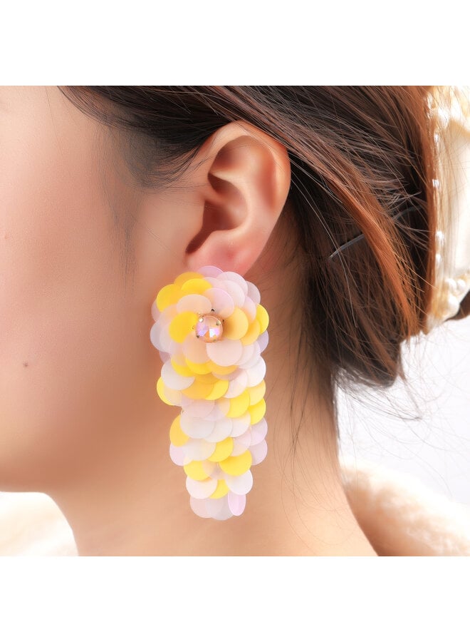 Day & Eve oorbellen E60132-7 Geel/Goudkleurig