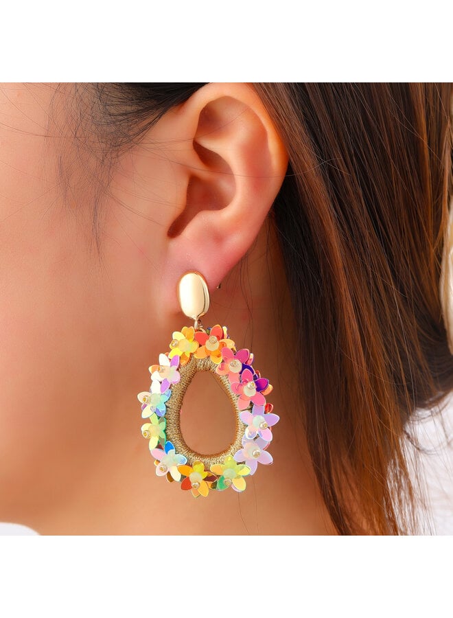 Day & Eve oorbellen E60095-6 Multi/Goudkleurig