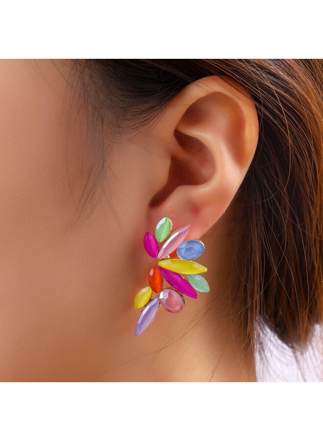 Day & Eve oorbellen E60018-5 Multi/Goudkleurig