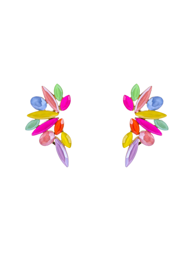 Day & Eve oorbellen E60018-5 Multi/Goudkleurig