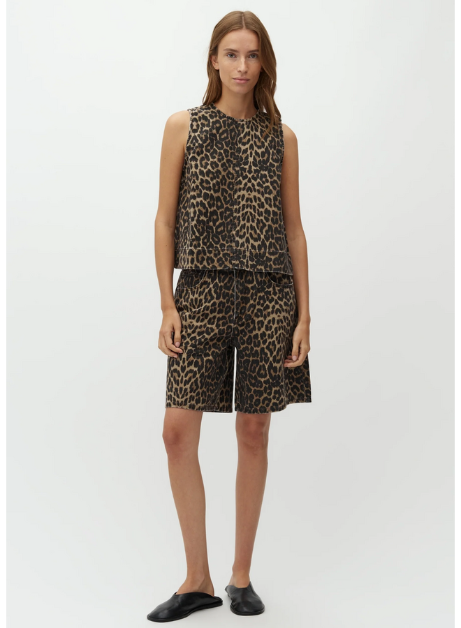 Short Talina-M Leopard Mist