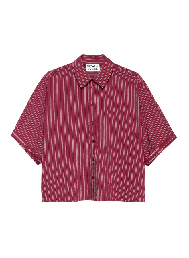 Blouse Striped Berry