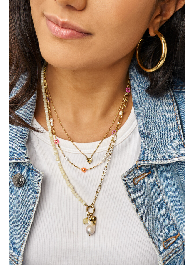 My Jewellery ketting Botanical Schakel Geel/Goudkleurig