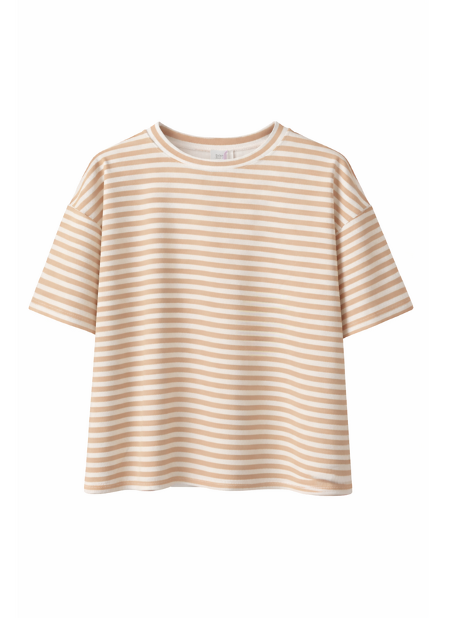T-shirt Nowie Gestreept Beige/Crème Onesize