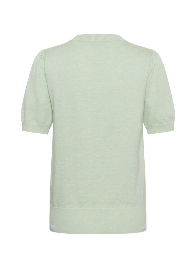 Top MilaSZ Korte Mouw Cameo Green Melange
