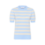 Top MilaSZ Block Stripe Cerulean Beige