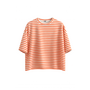 T-shirt Nowie Gestreept Crème/Neon Oranje Onesize