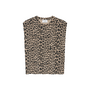 Top Folded Shoulder Leopard
