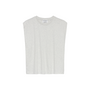 Top Folded Shoulder Light Grey Melange
