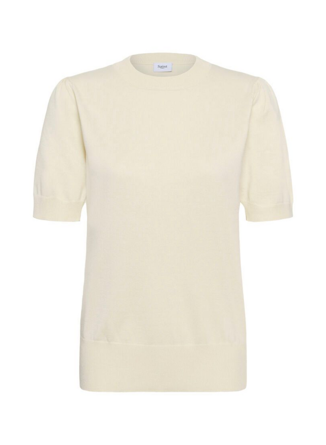 Top MilaSZ Korte Mouw Seedpearl Melange