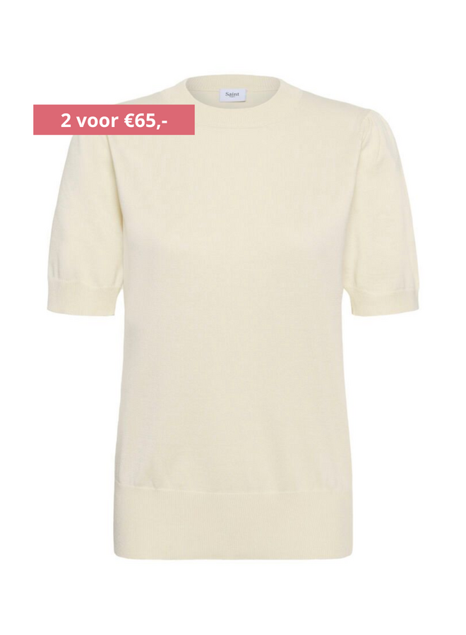 Top MilaSZ Korte Mouw Seedpearl Melange