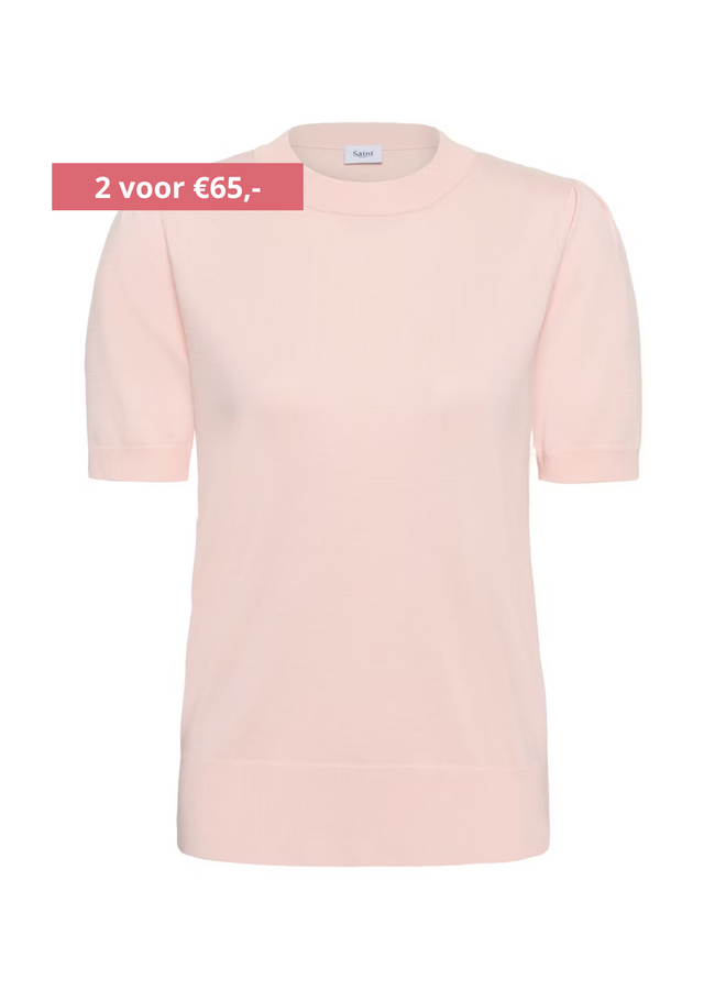 Top MilaSZ Korte Mouw Chalk Pink