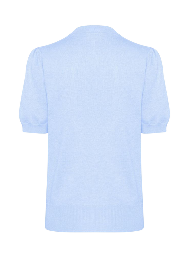 Top MilaSZ Korte Mouw Chambray Blue