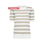 Top MilaSZ Block Stripe Ice/Plaza Taupe