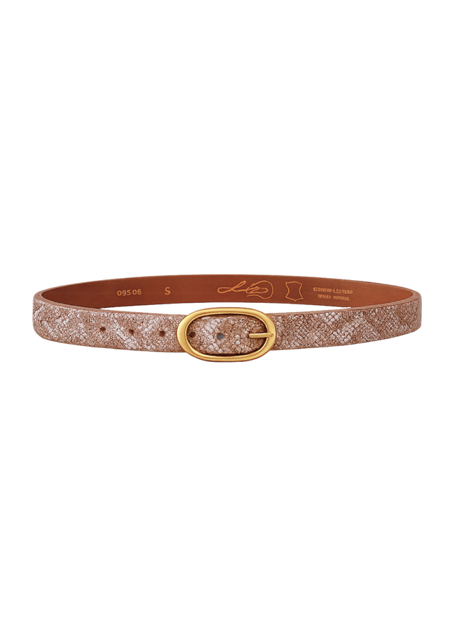 Elvy riem Python 25640 Champagne/Goudkleurig