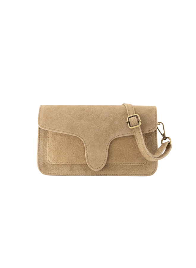 Jewelz tas Margot Suède Zand/Goudkleurig