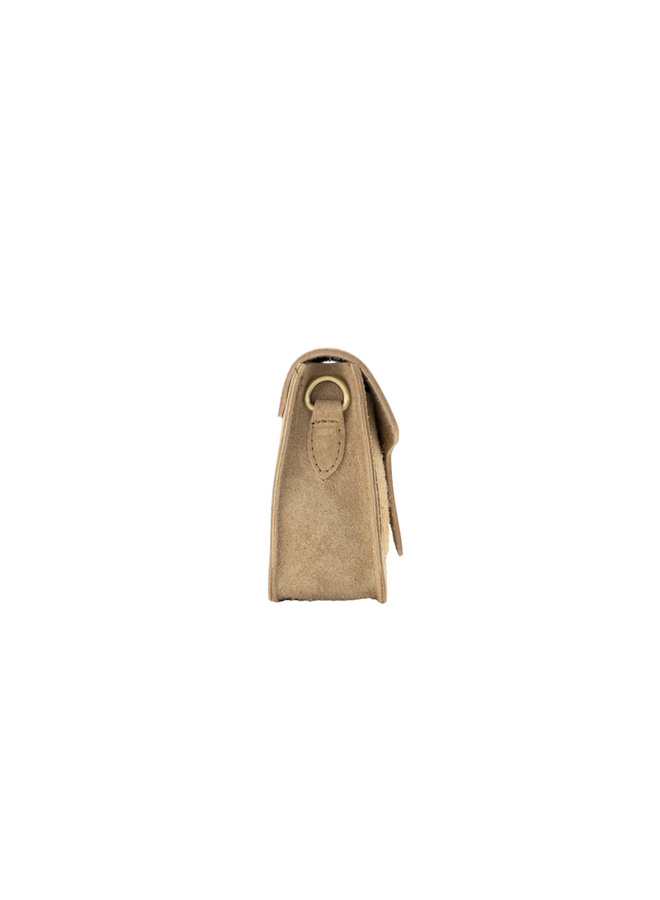 Jewelz tas Margot Suède Zand/Goudkleurig