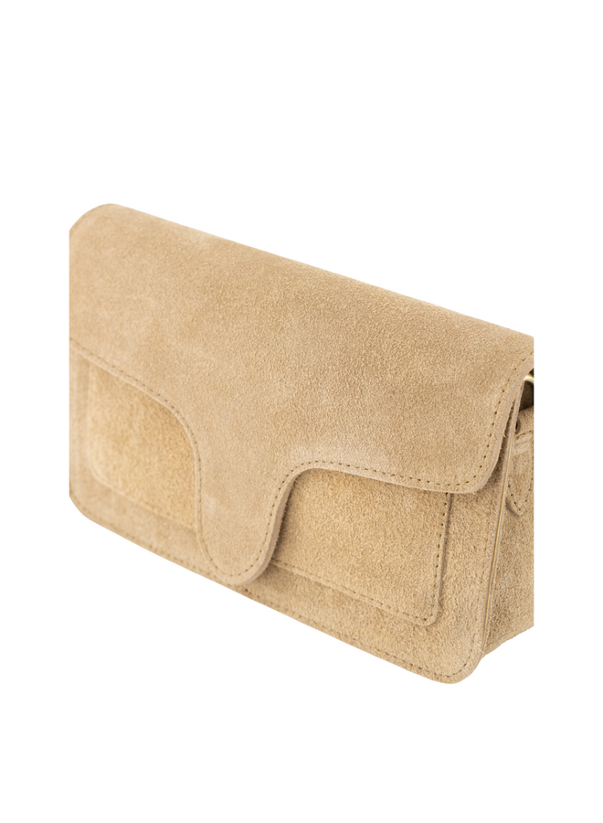 Jewelz tas Margot Suède Zand/Goudkleurig