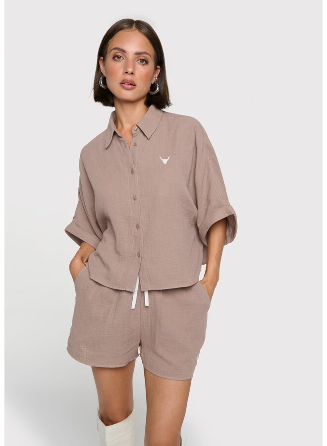 Blouse Crinkle Taupe