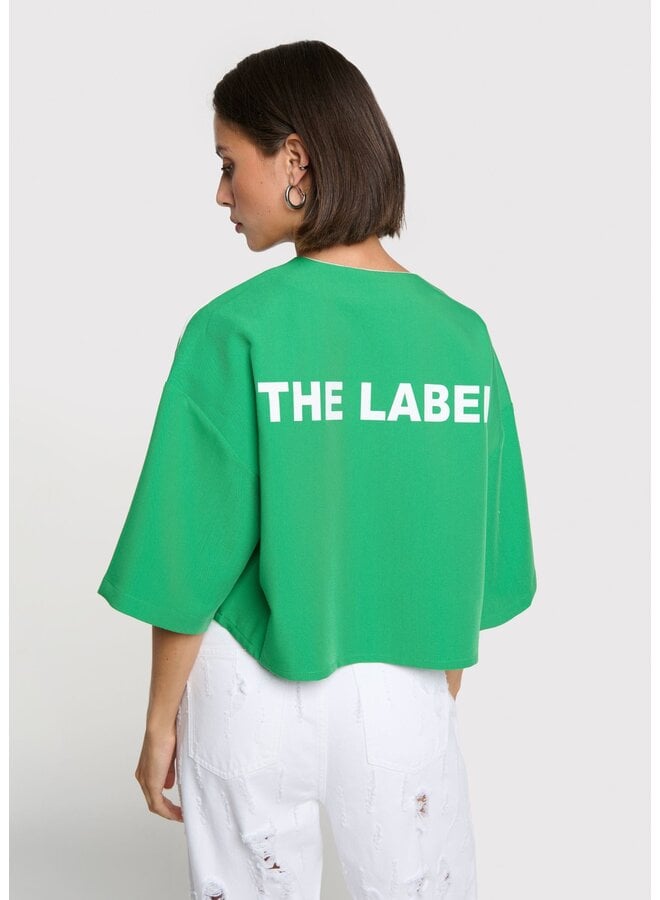 Shirt Baseball Cropped Bright Green