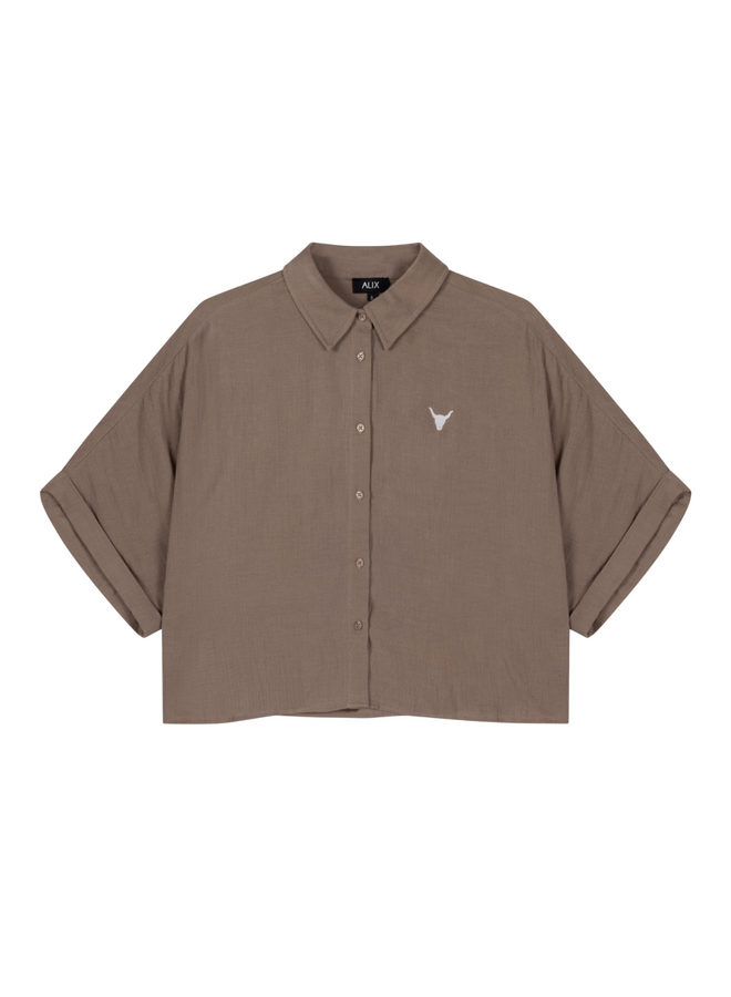 Blouse Crinkle Taupe