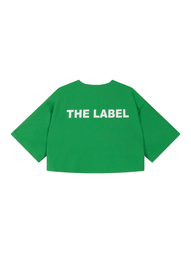 Shirt Baseball Cropped Bright Green