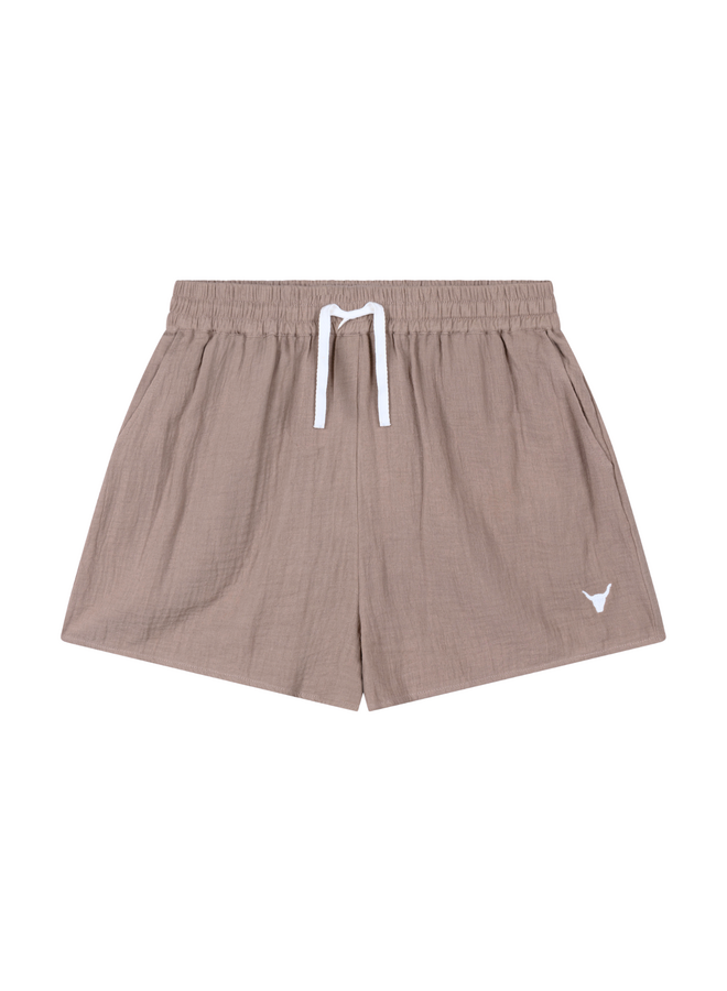 Short Crinkle Taupe