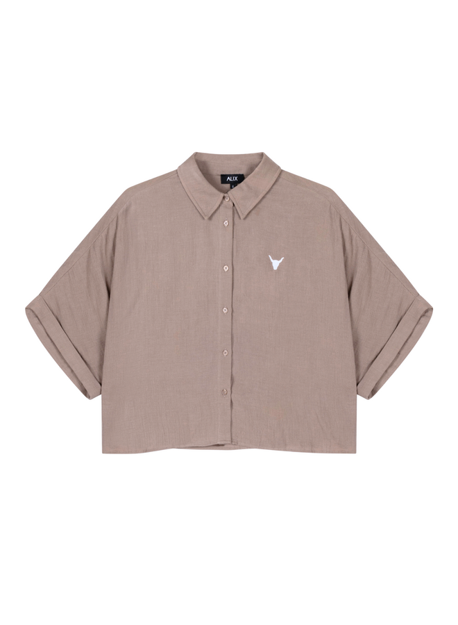 Blouse Crinkle Taupe