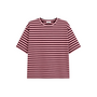 T-shirt Nowie Gestreept Bordeaux/Roze Onesize