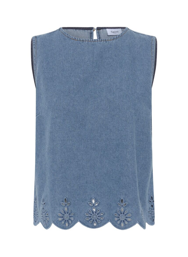 Top RozlynnSZ Medium Blue Denim