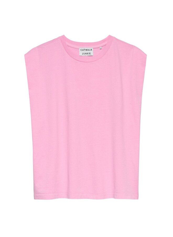 Top Folded Shoulder Soft Pink