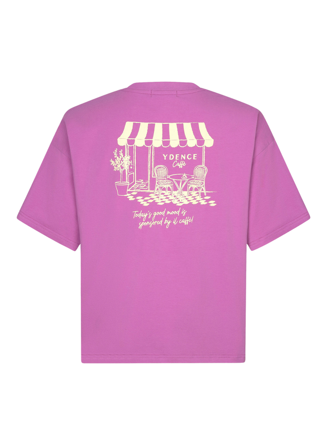 T-shirt Ydence Cafe Pink Purple