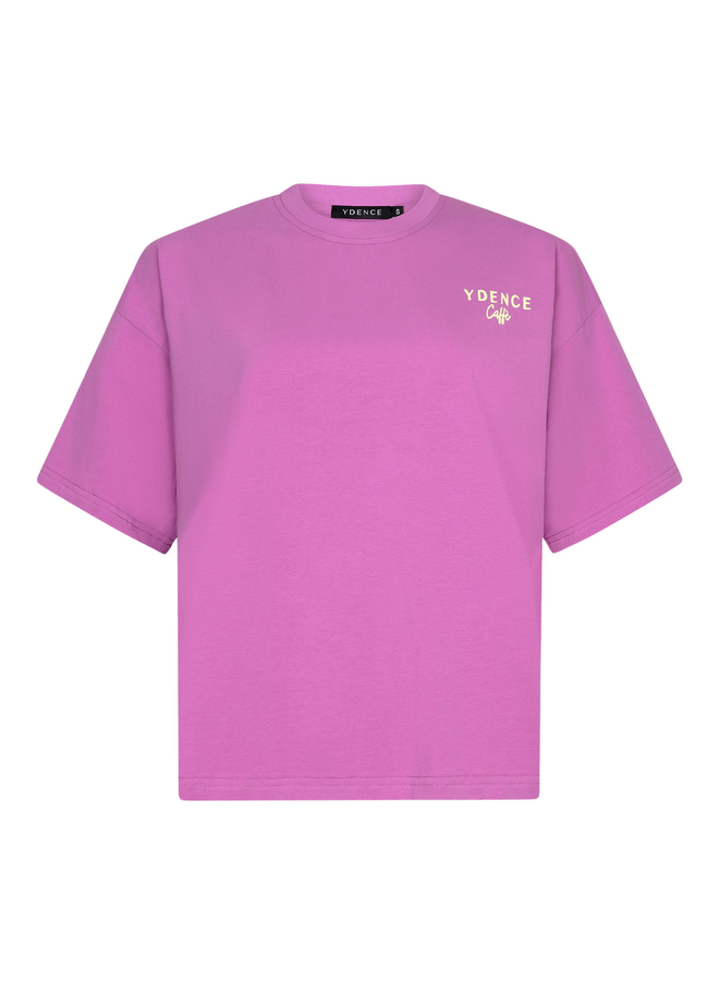 T-shirt Ydence Cafe Pink Purple