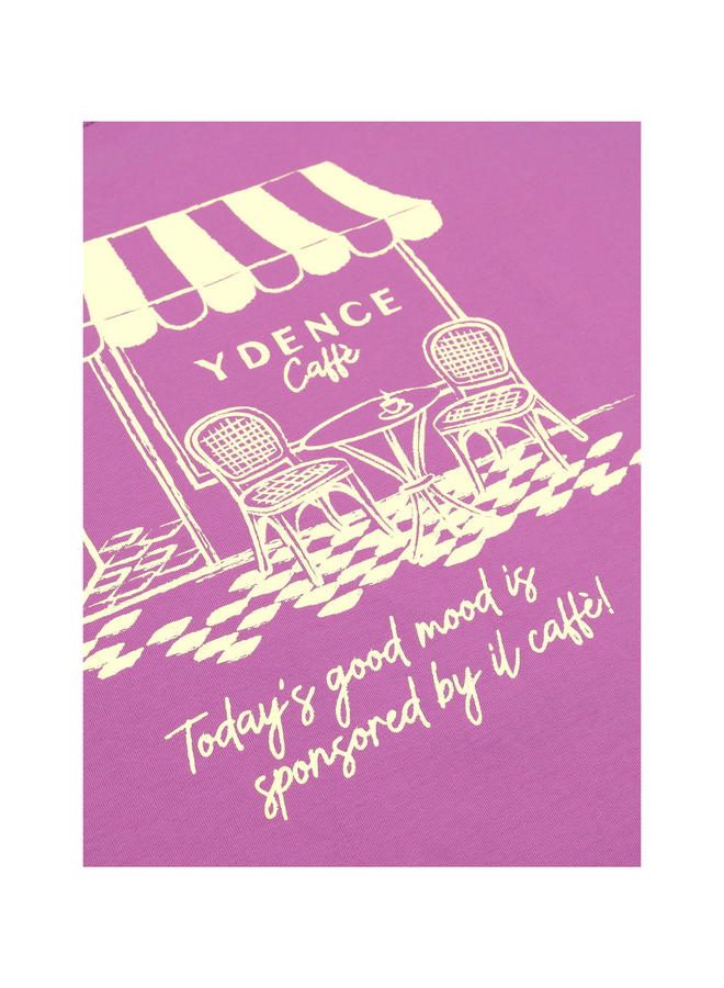 T-shirt Ydence Cafe Pink Purple