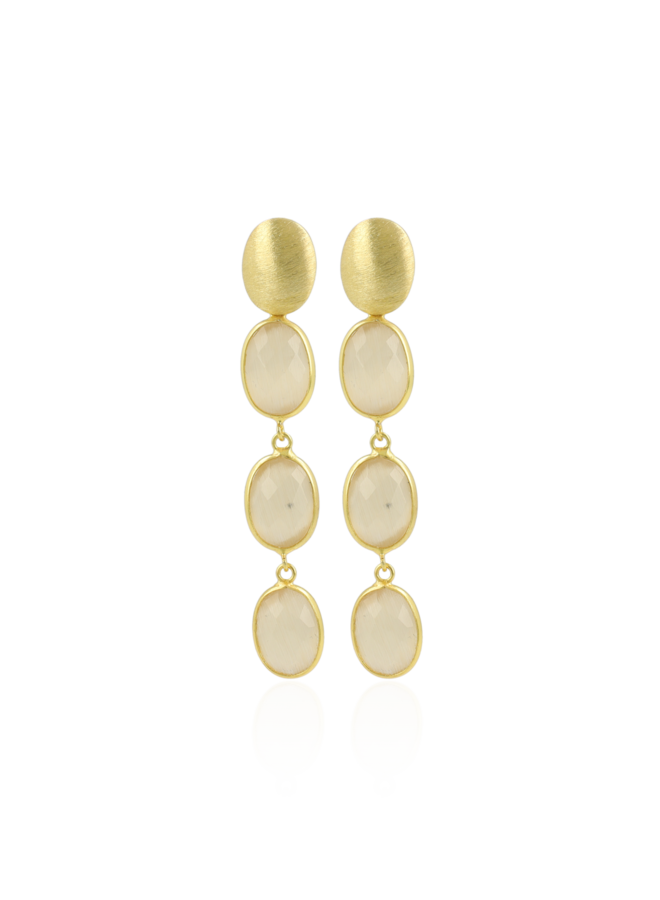 LOTT. oorbellen April Beige Gold/Goud Verguld