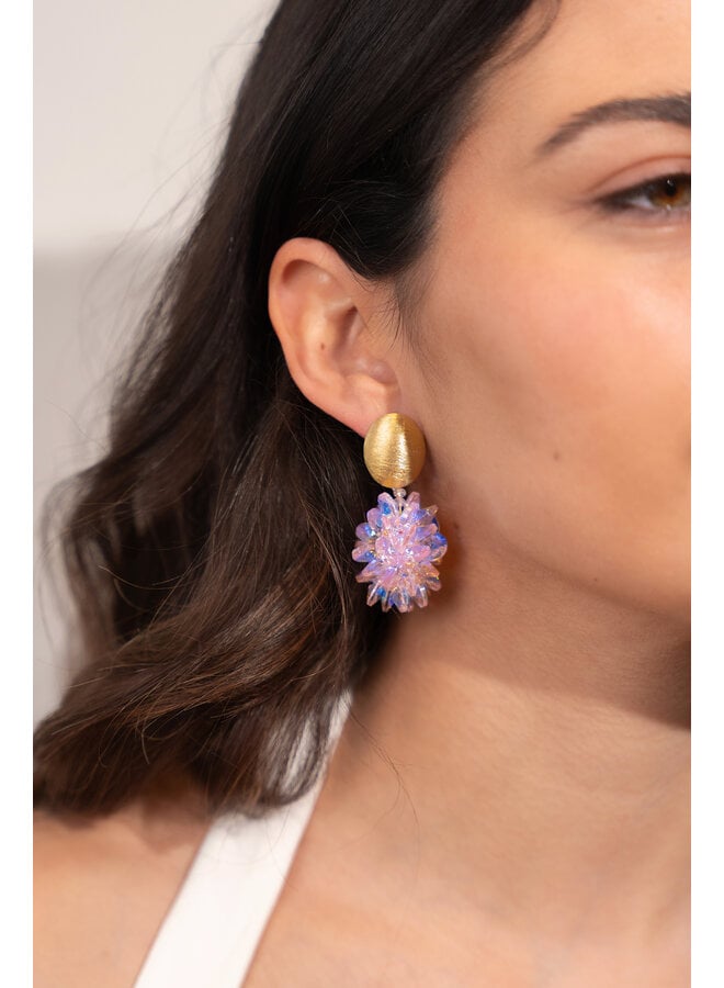LOTT. oorbellen Sam Pink Holo/Goud Verguld
