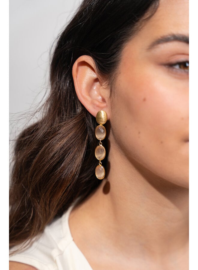 LOTT. oorbellen April Beige Gold/Goud Verguld
